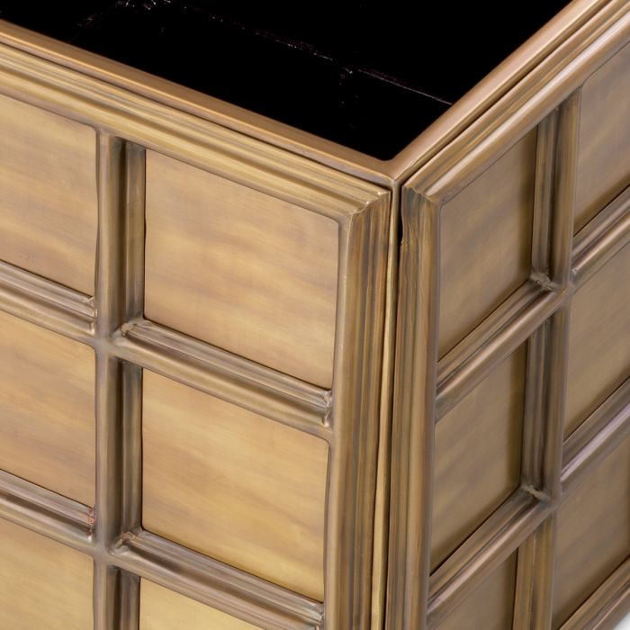 Planter Grid S vintage brass finish