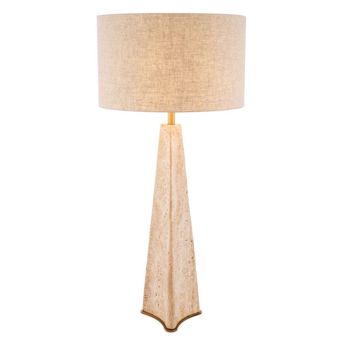 Table Lamp Benson travertine incl shade