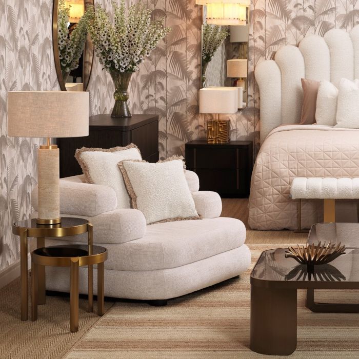 Table Lamp Lxry travertine incl shade