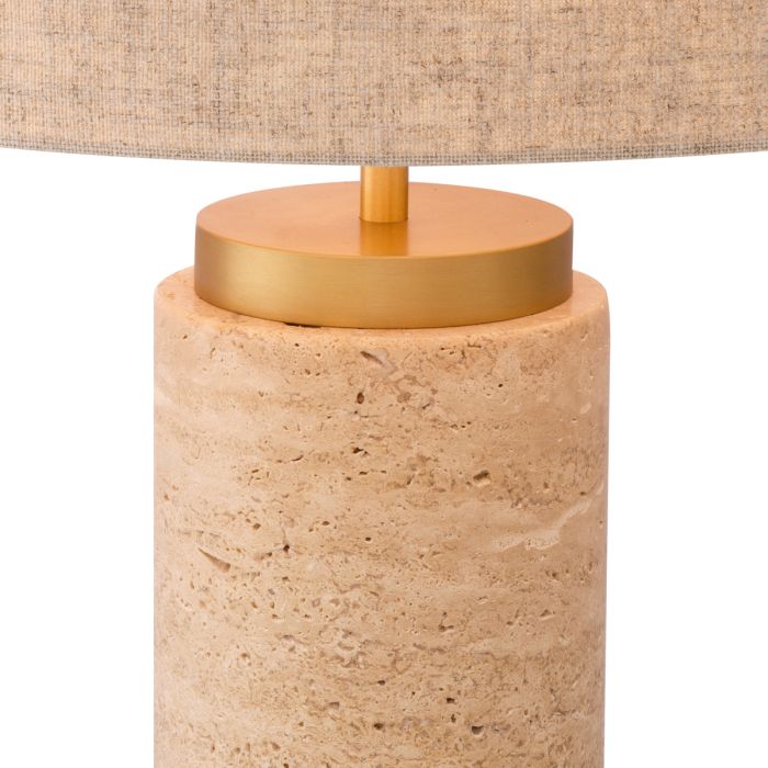 Table Lamp Lxry travertine incl shade