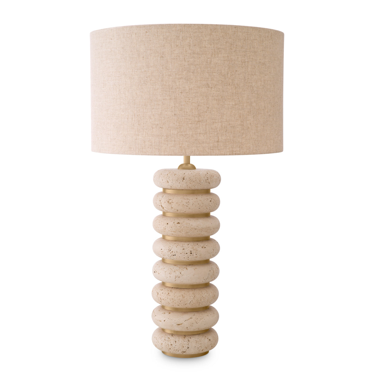 Sculptural Travertine Table Lamp Baron | Eichholtzmh.com