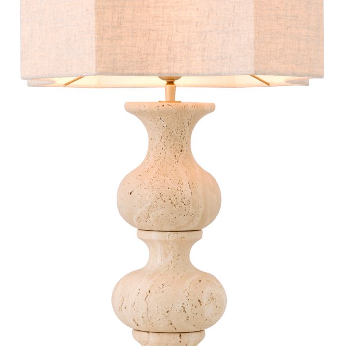Table Lamp Mabel travertine incl shade