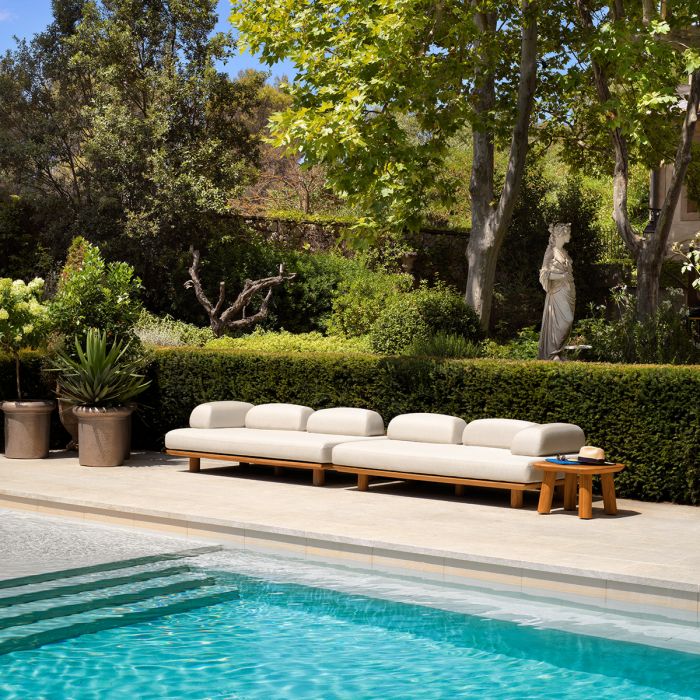 Outdoor Sofa Nomade natural teak lucio sand