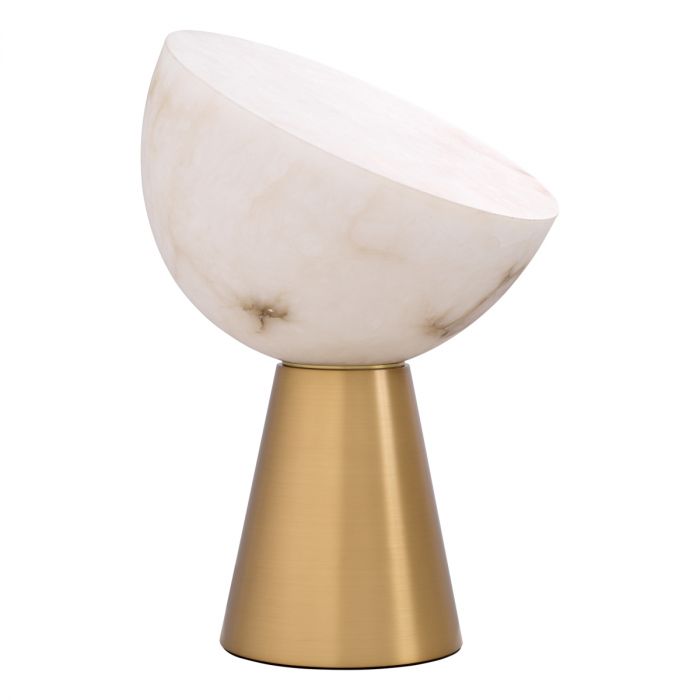 Table lamp Chamonix antique brass finish alabaster
