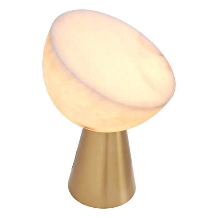 Table lamp Chamonix antique brass finish alabaster