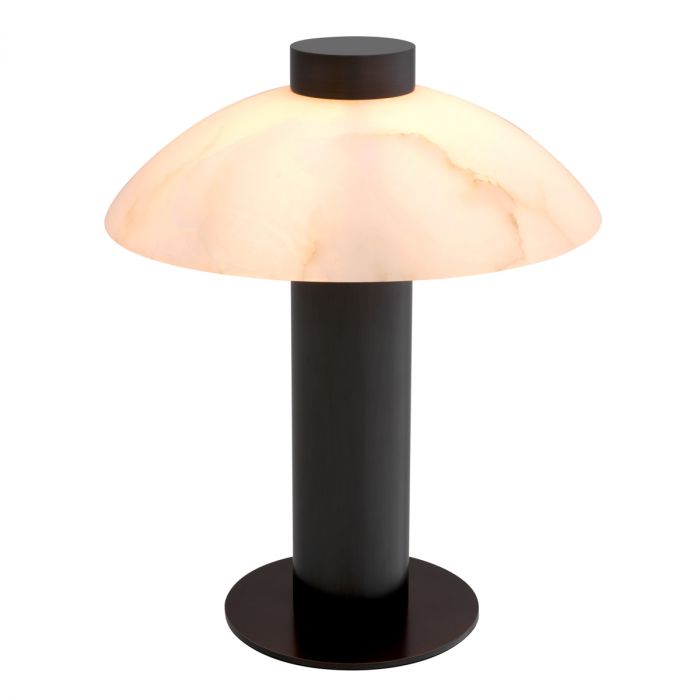 Table Lamp Châtel bronze highlight finish alabaster