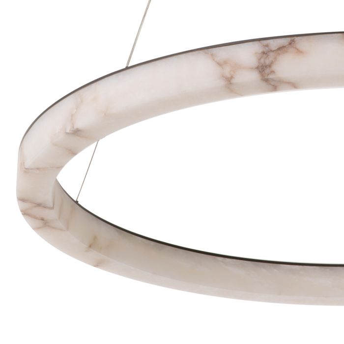 Chandelier Sankt Gallen L bronze highlight finish alabaster
