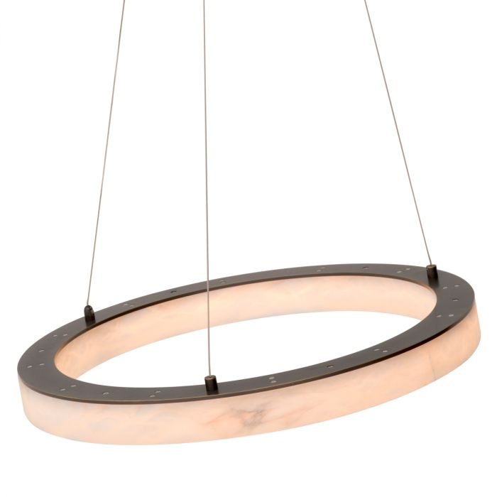 Chandelier Sankt Gallen S bronze highlight finish alabaster