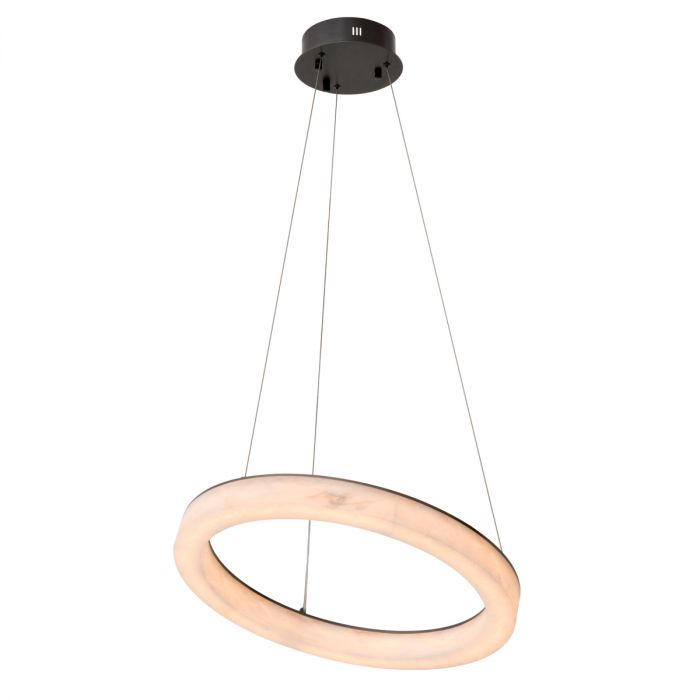 Chandelier Sankt Gallen S bronze highlight finish alabaster