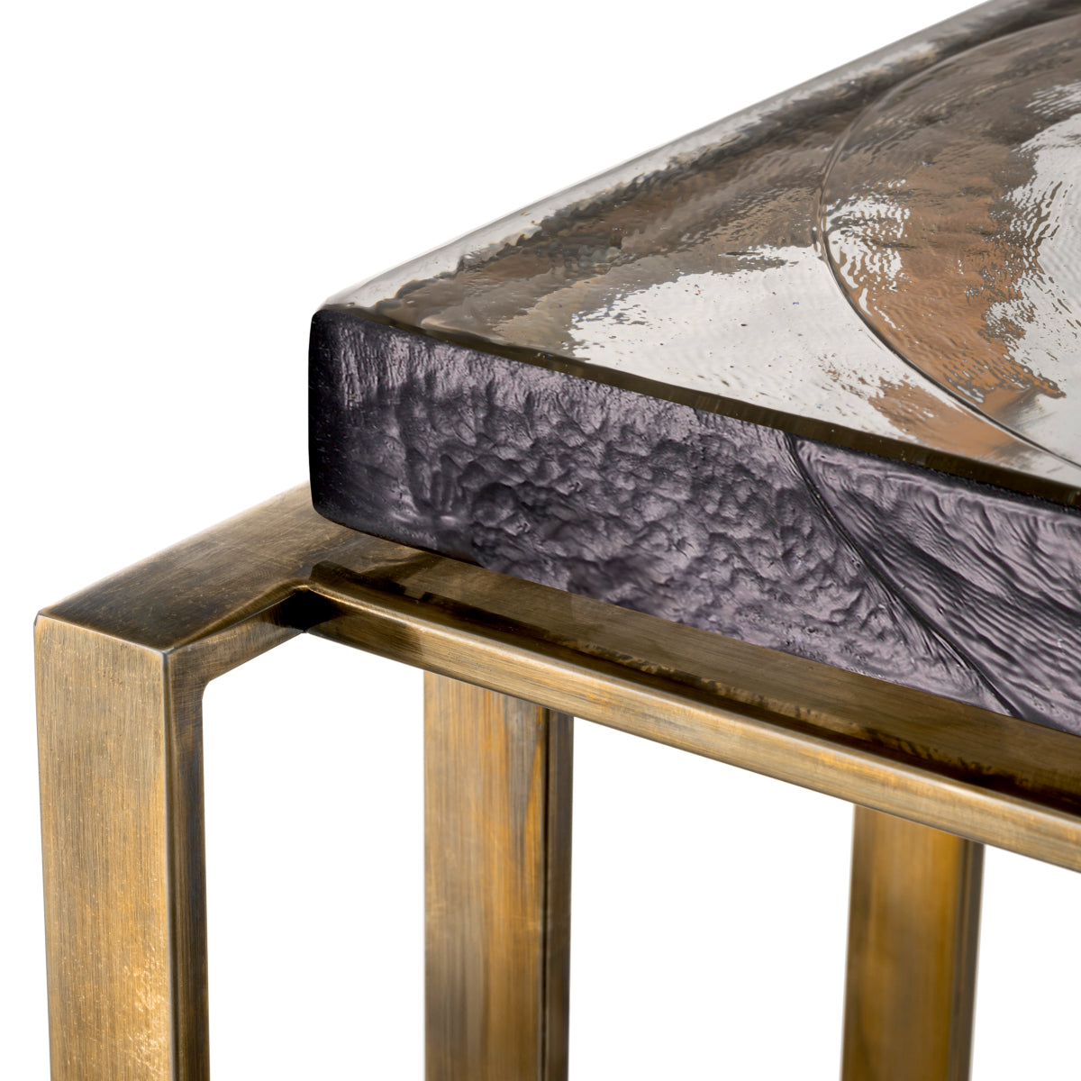 Brass Square Side Table Crescent | Eichholtzmh.com 