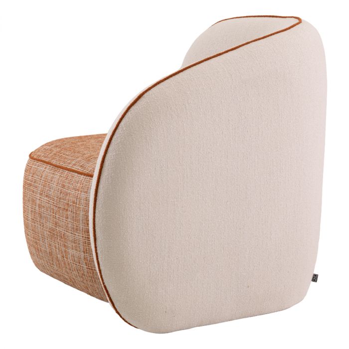 Chair San Marino Right sarra off-white tressa orange