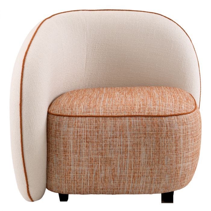 Chair San Marino Left sarra off-white tressa orange