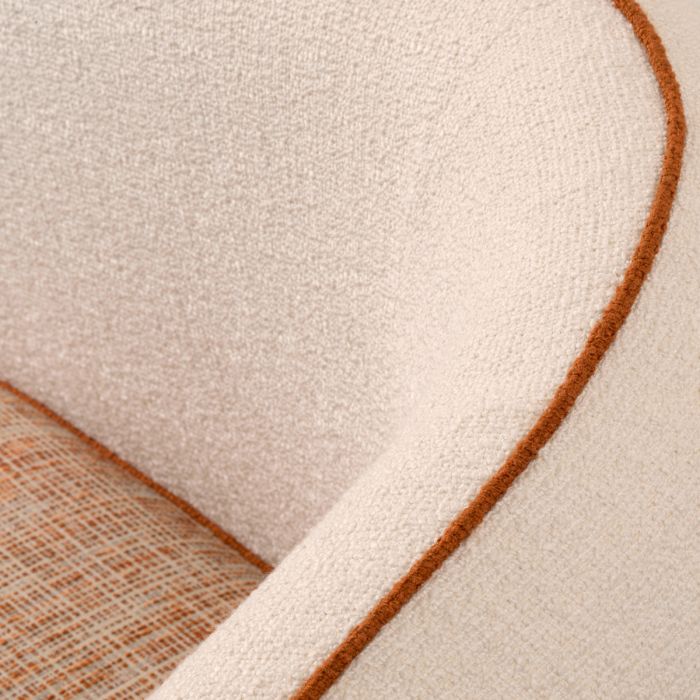 Chair San Marino Left sarra off-white tressa orange