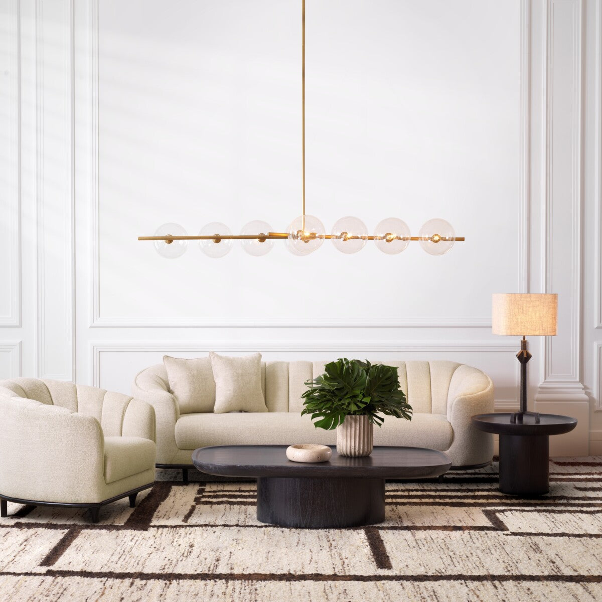 Channeled Modern Accent Chair Agostino | Eichholtzmh.com