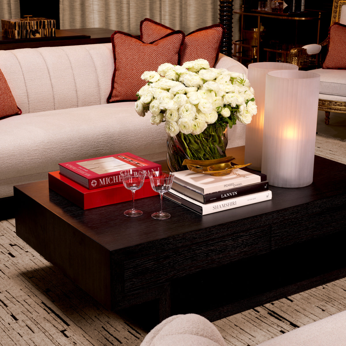 Herringbone Pattern Fringed Cushion L Kauai | Eichholtzmh.com