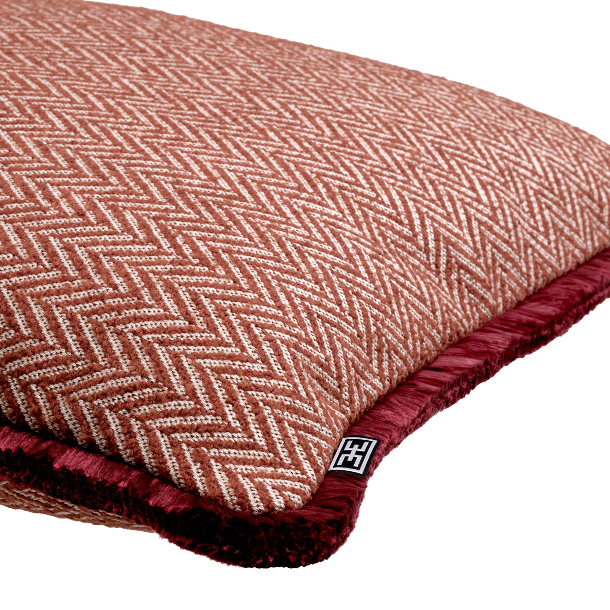 Herringbone Pattern Fringed Cushion L Kauai | Eichholtzmh.com