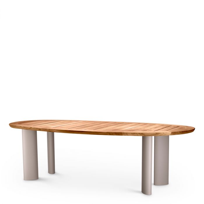 Outdoor Dining Table Free Form natural teak