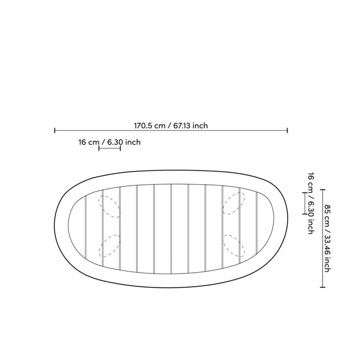 Outdoor Coffee Table Free Form natural teak