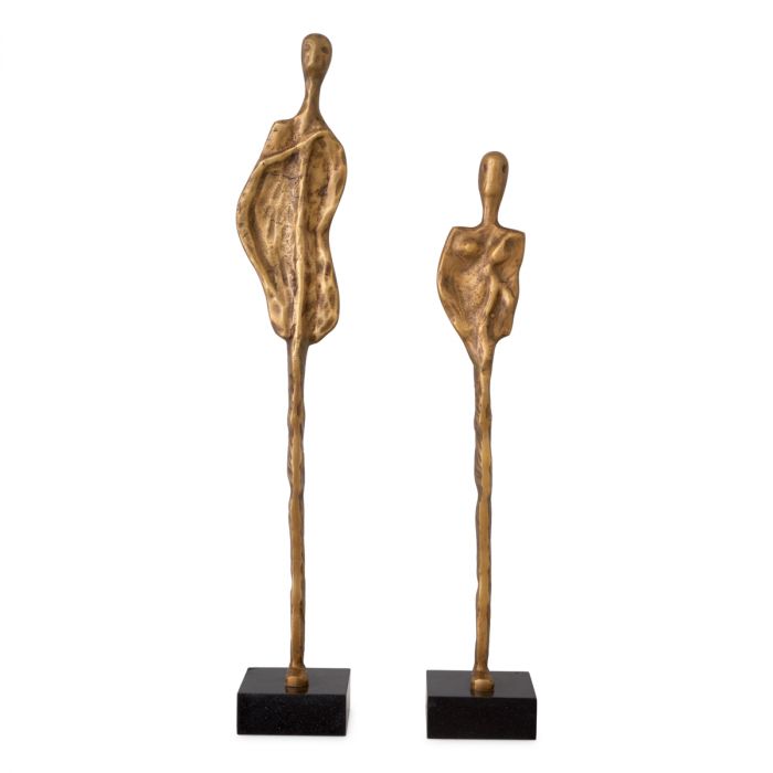 Object Dual vintage brass finish set of 2