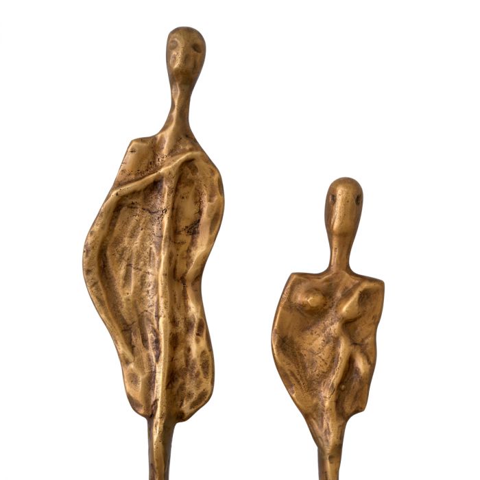 Object Dual vintage brass finish set of 2