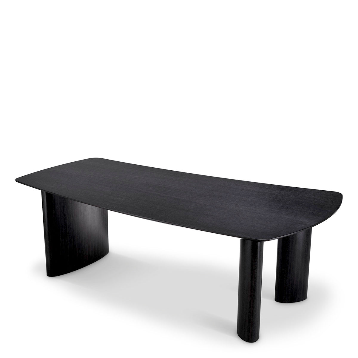 Charcoal Gray Oak Dining Table Bergman