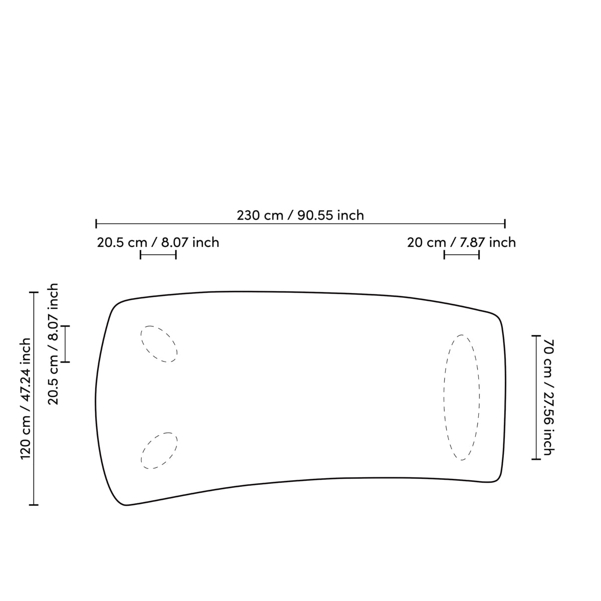 Charcoal Gray Oak Dining Table Bergman