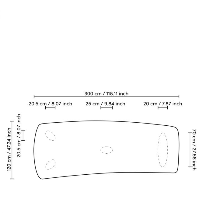 Dining Table Bergman L charcoal grey oak veneer