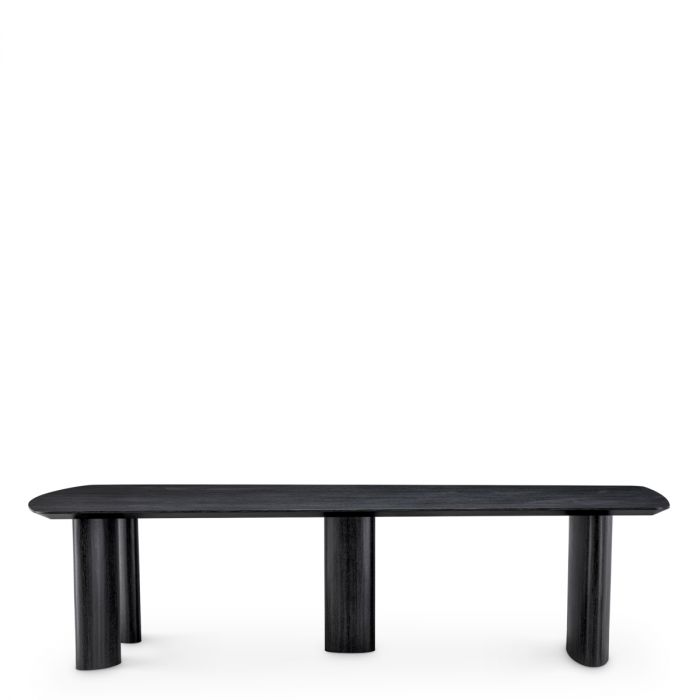 Dining Table Bergman L charcoal grey oak veneer