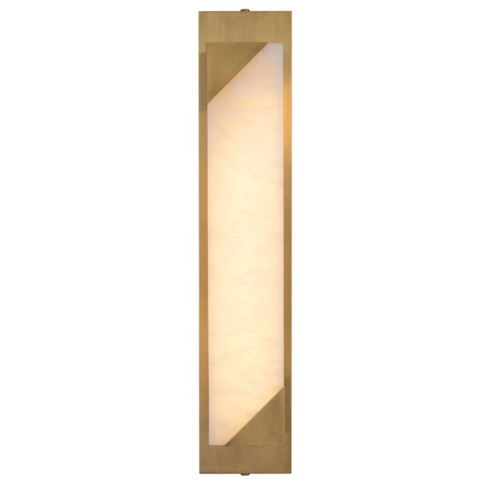 Wall Lamp Scilla antique brass finish alabaster