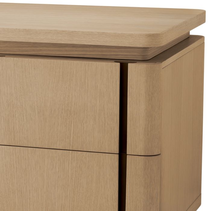Desk Modesto natural oak veneer bronze finish