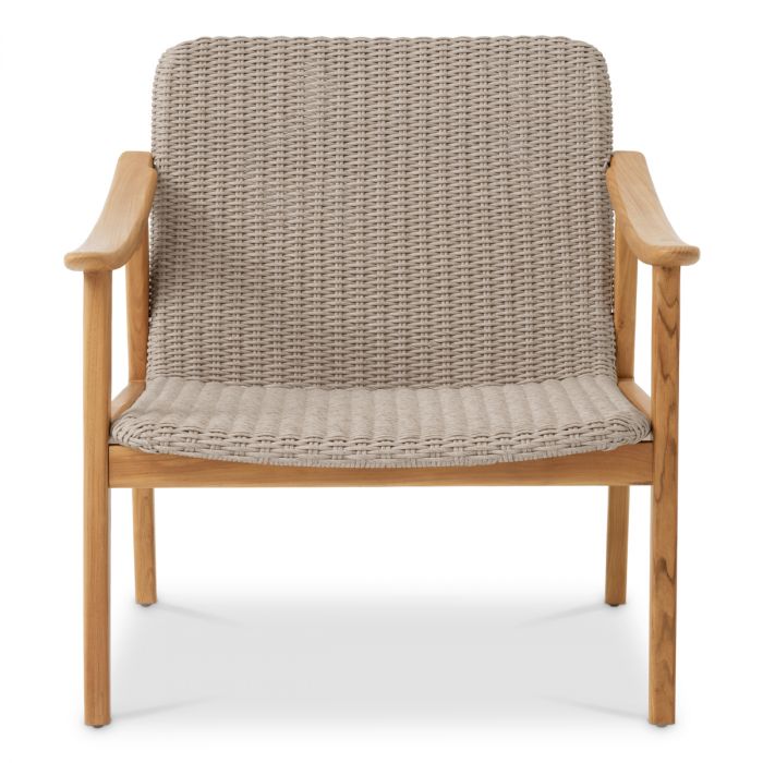 Outdoor Chair Honolulu natural teak faux rattan