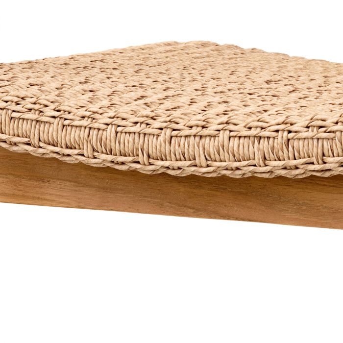 Outdoor Dining Chair Donato natural teak faux rattan