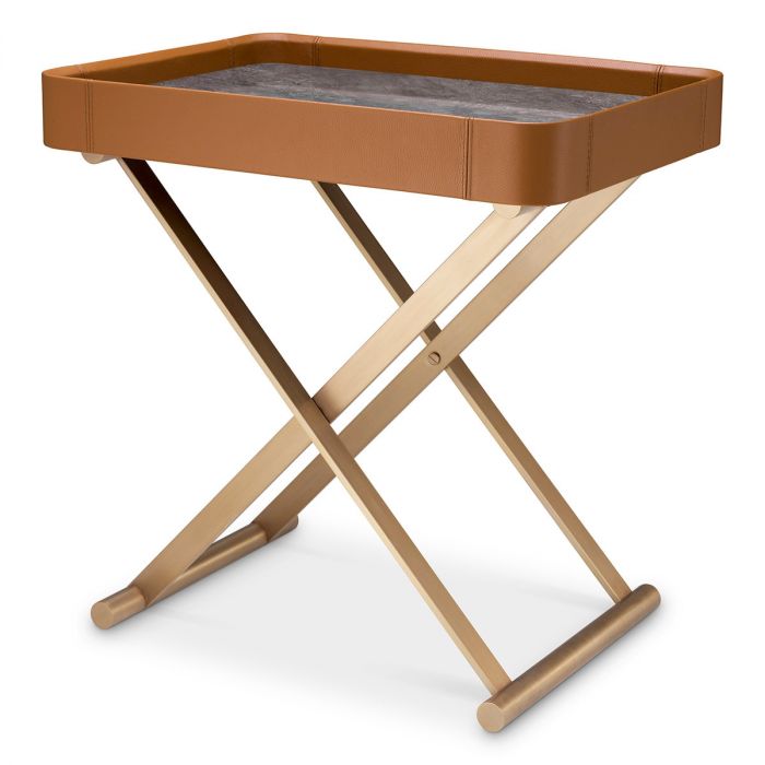 Butler Tray Monarch brown leather