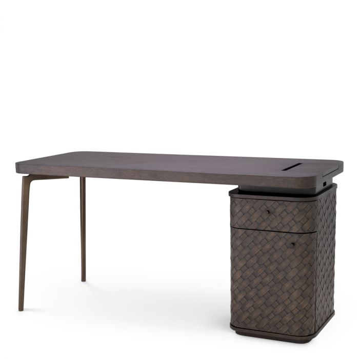 Desk Fiji woven oak veneer