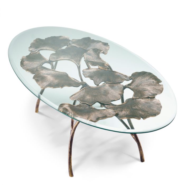 Coffee Table Poseidon vintage brass finish