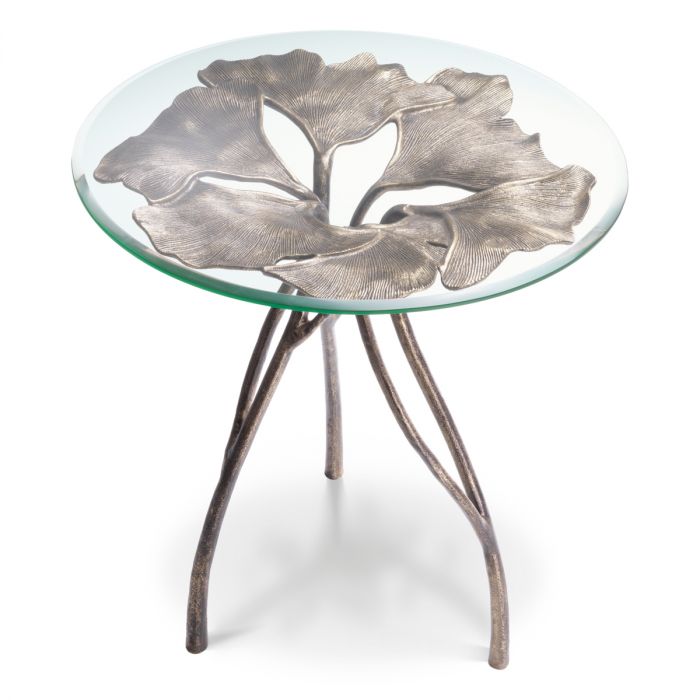 Side Table Poseidon antique brass finish