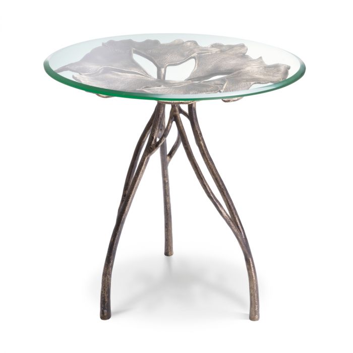 Side Table Poseidon antique brass finish