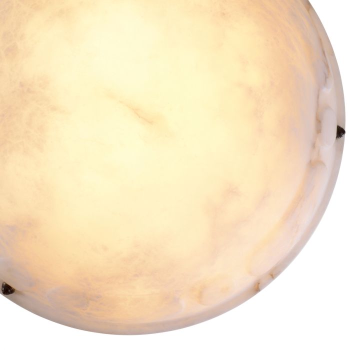 Chandelier Novara bronze highlight finish alabaster