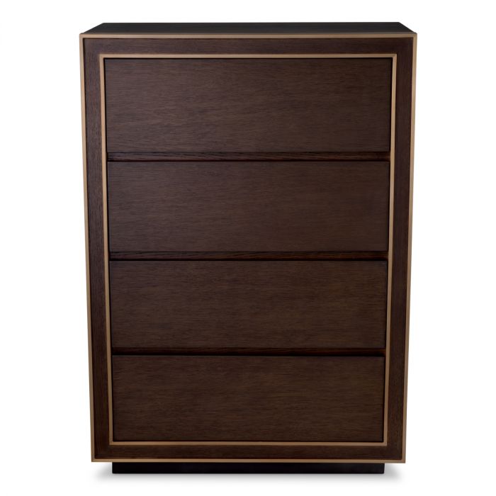 Drawer Dresser Camelot Tall brown oak veneer