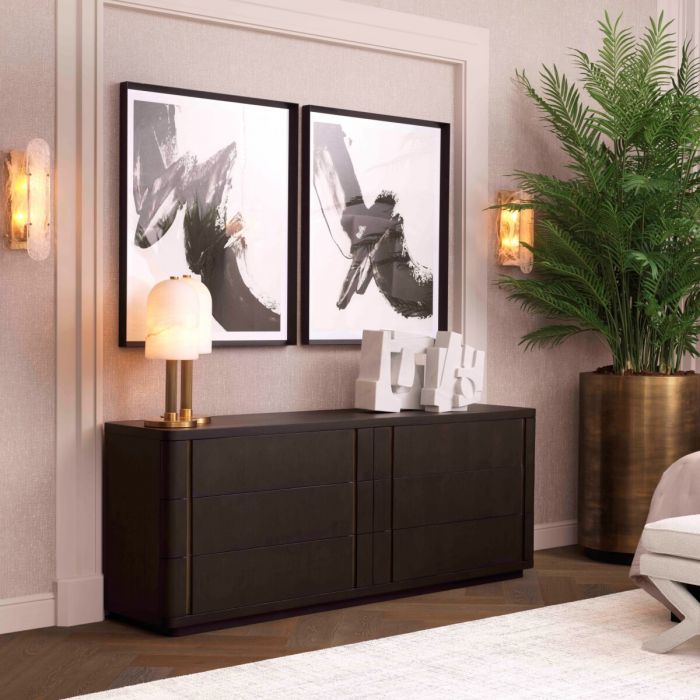 Drawer Dresser Modesto L mocha oak veneer