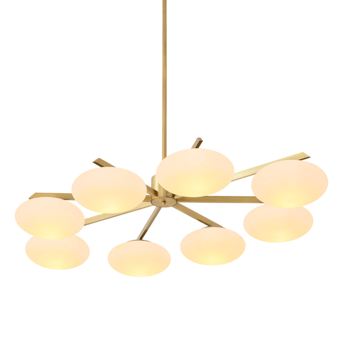 Elliptical White Glass Chandelier Evergreen | Eichholtzmh.com