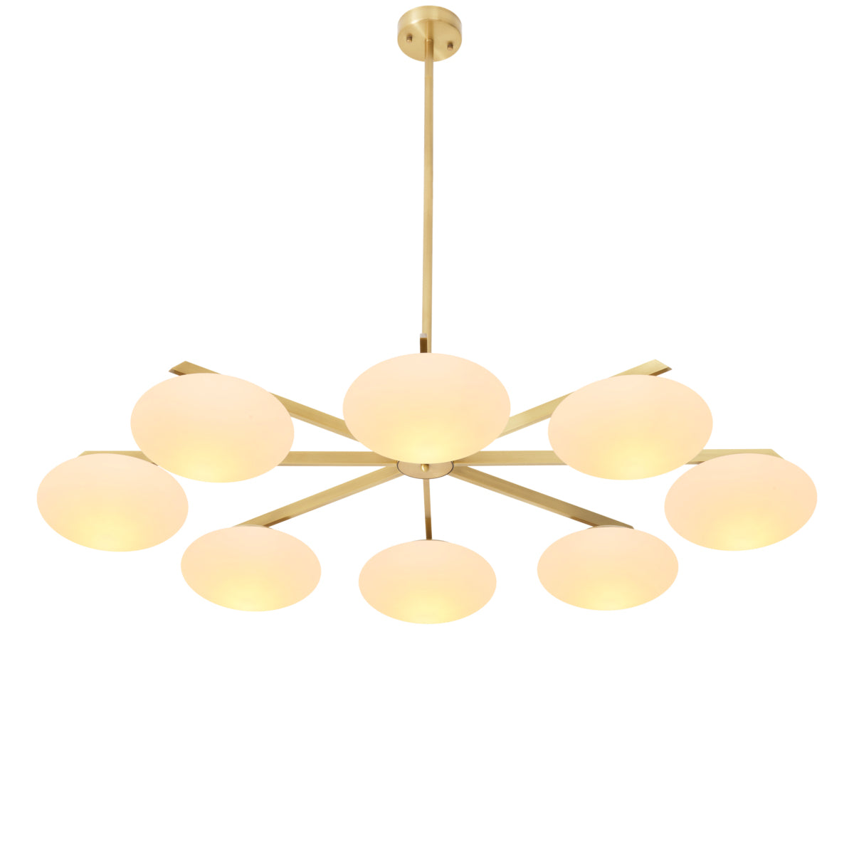 Elliptical White Glass Chandelier Evergreen | Eichholtzmh.com
