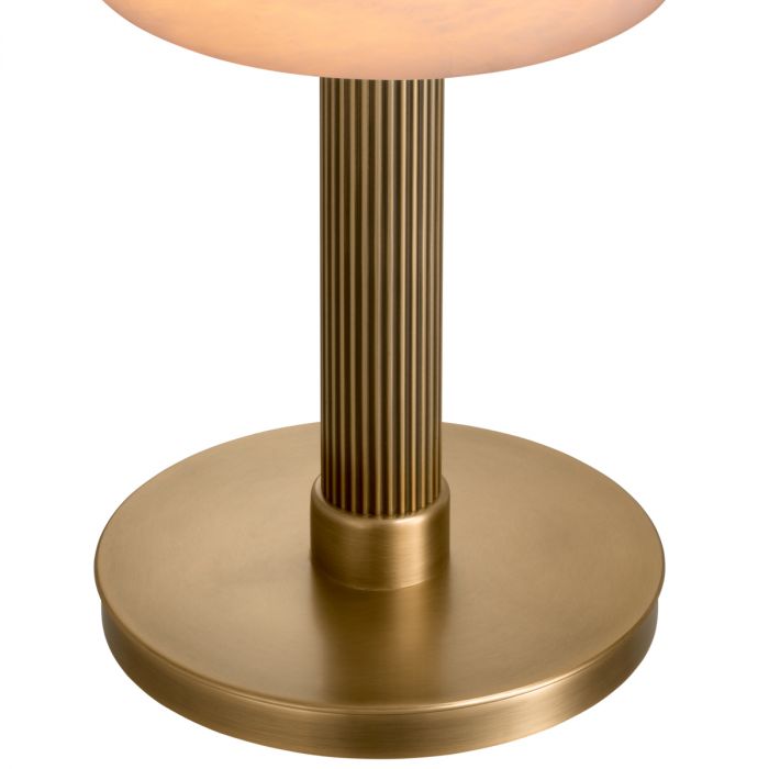 Table Lamp Kayla antique brass finish alabaster
