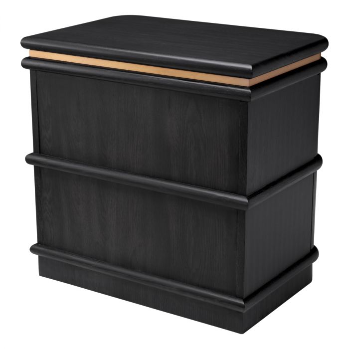 Nightstand Costanzo charcoal grey oak veneer