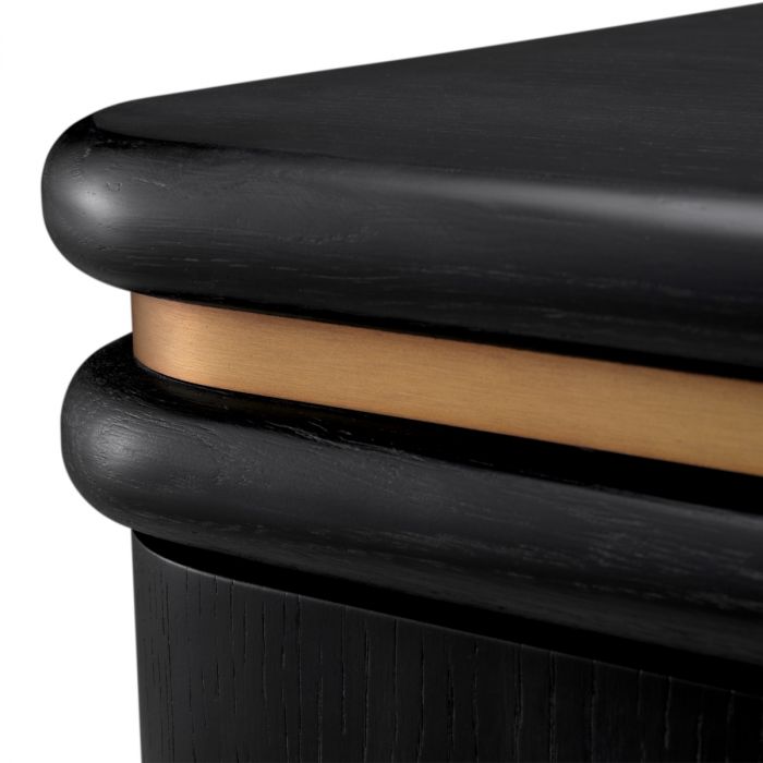 Nightstand Costanzo charcoal grey oak veneer