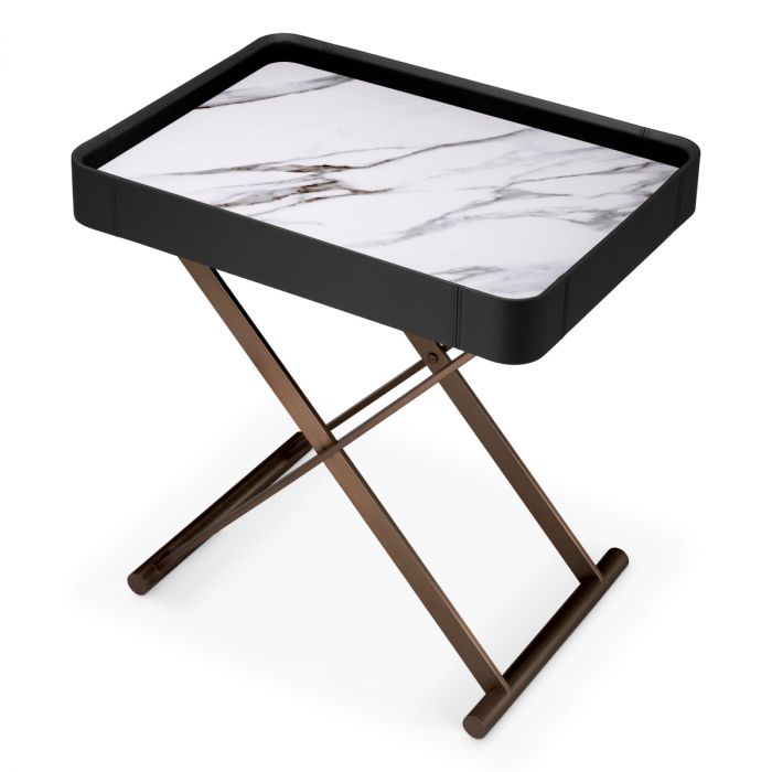 Butler Tray Monarch black leather
