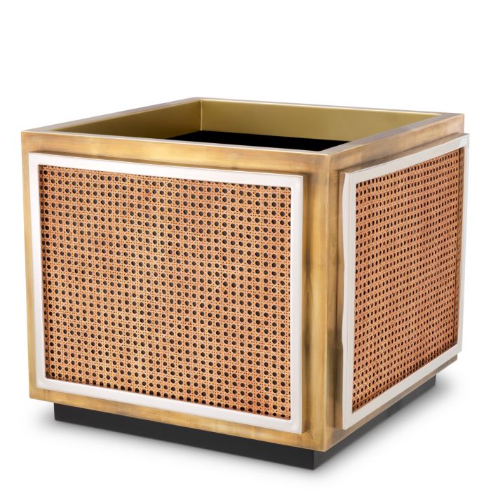 Planter Tropea vintage brass finish