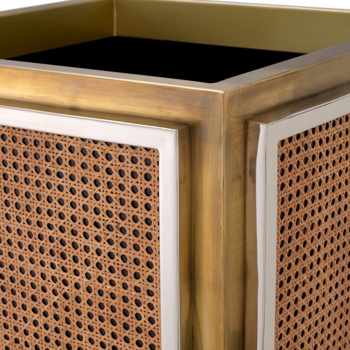 Planter Tropea vintage brass finish