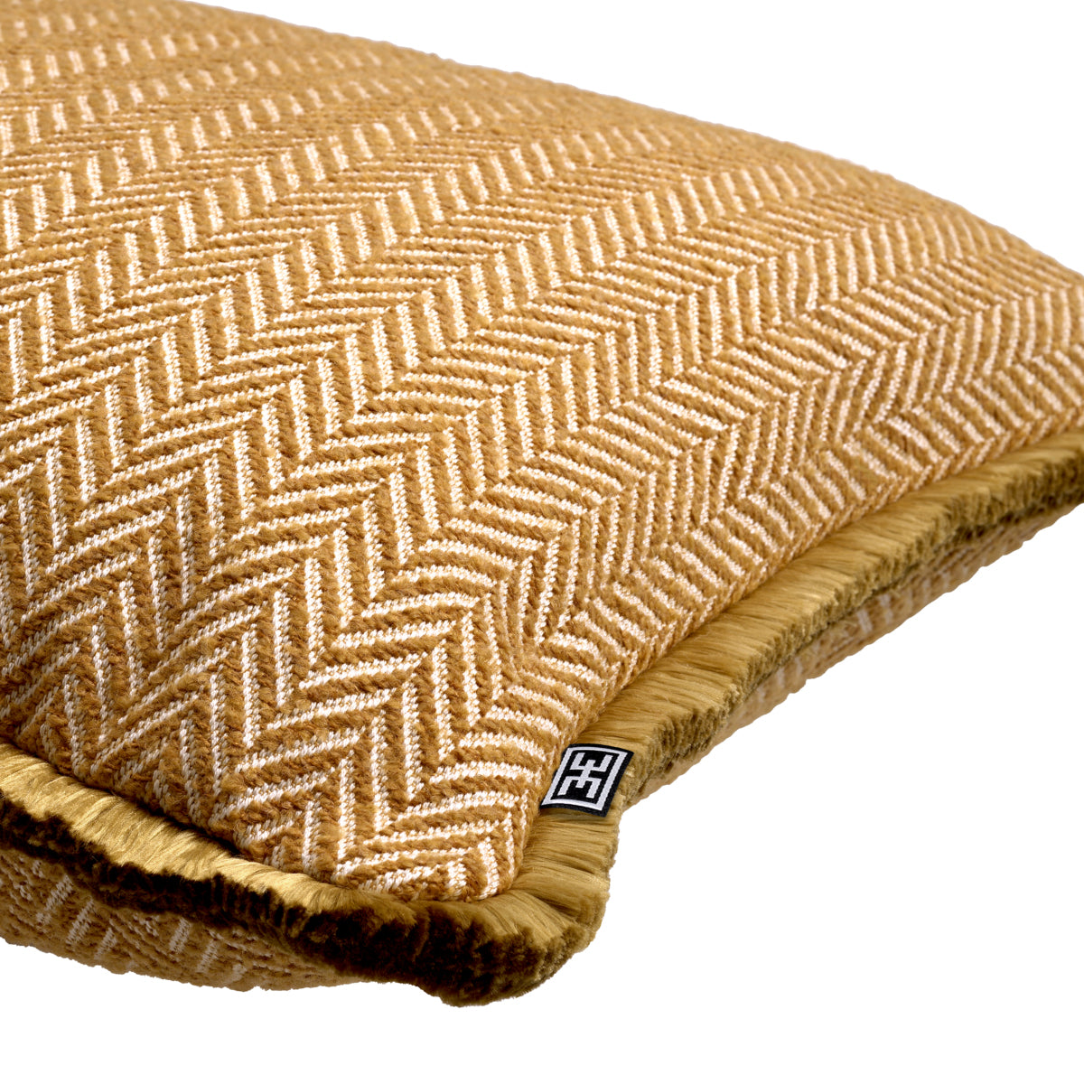 Herringbone Pattern Fringed Cushion S Kauai | Eichholtzmh.com