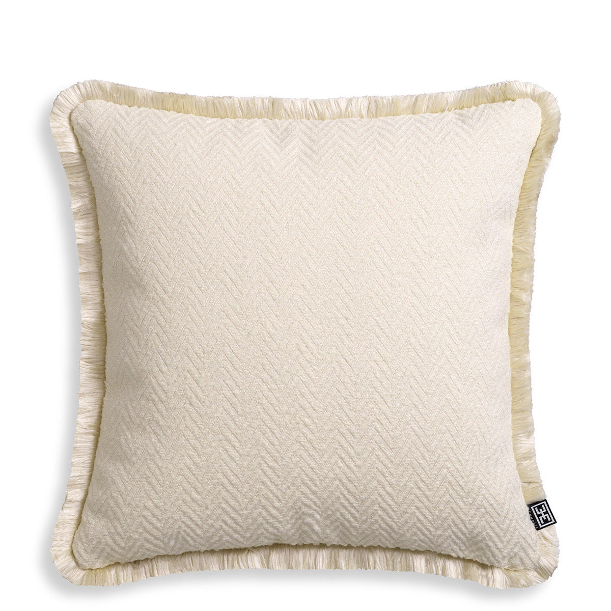Herringbone Pattern Fringed Cushion S Kauai | Eichholtzmh.com